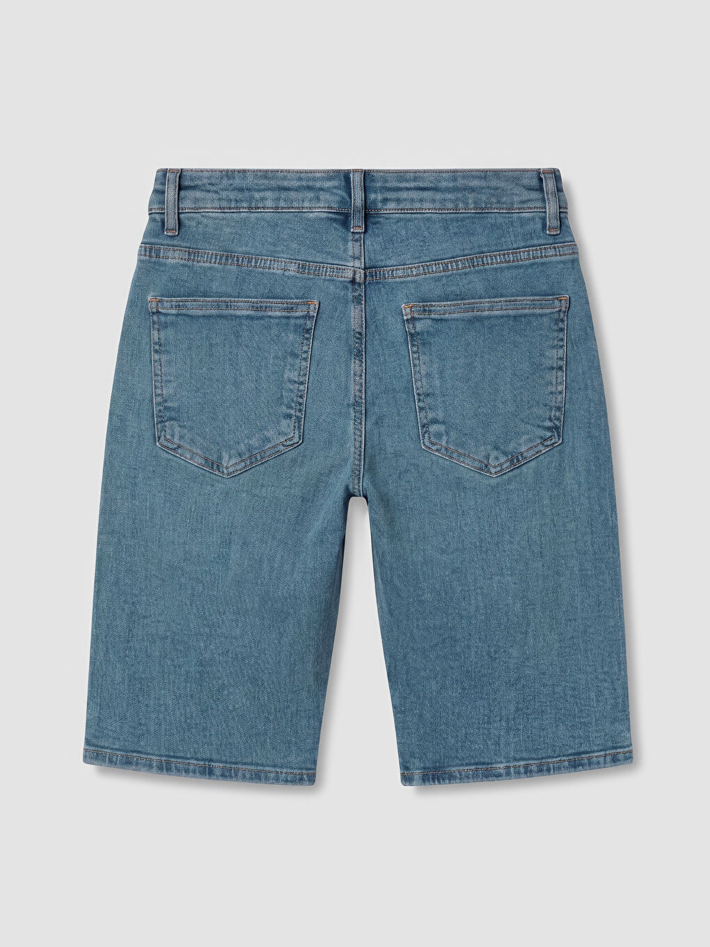 İndigo Regular Fit Erkek Jean Şort-1