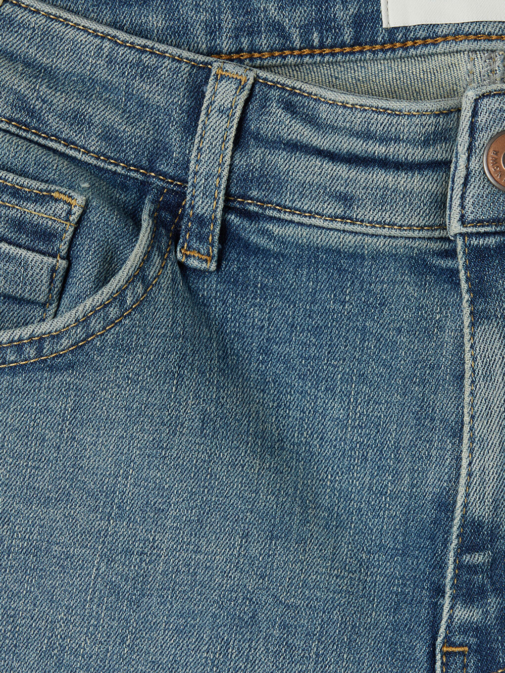 İndigo Regular Fit Erkek Jean Şort-2