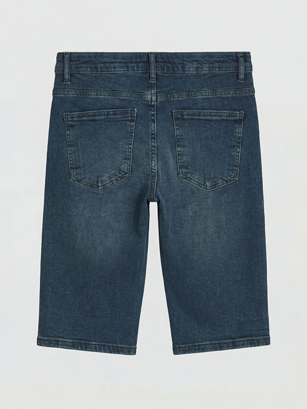 İndigo Regular Fit Erkek Jean Şort-1