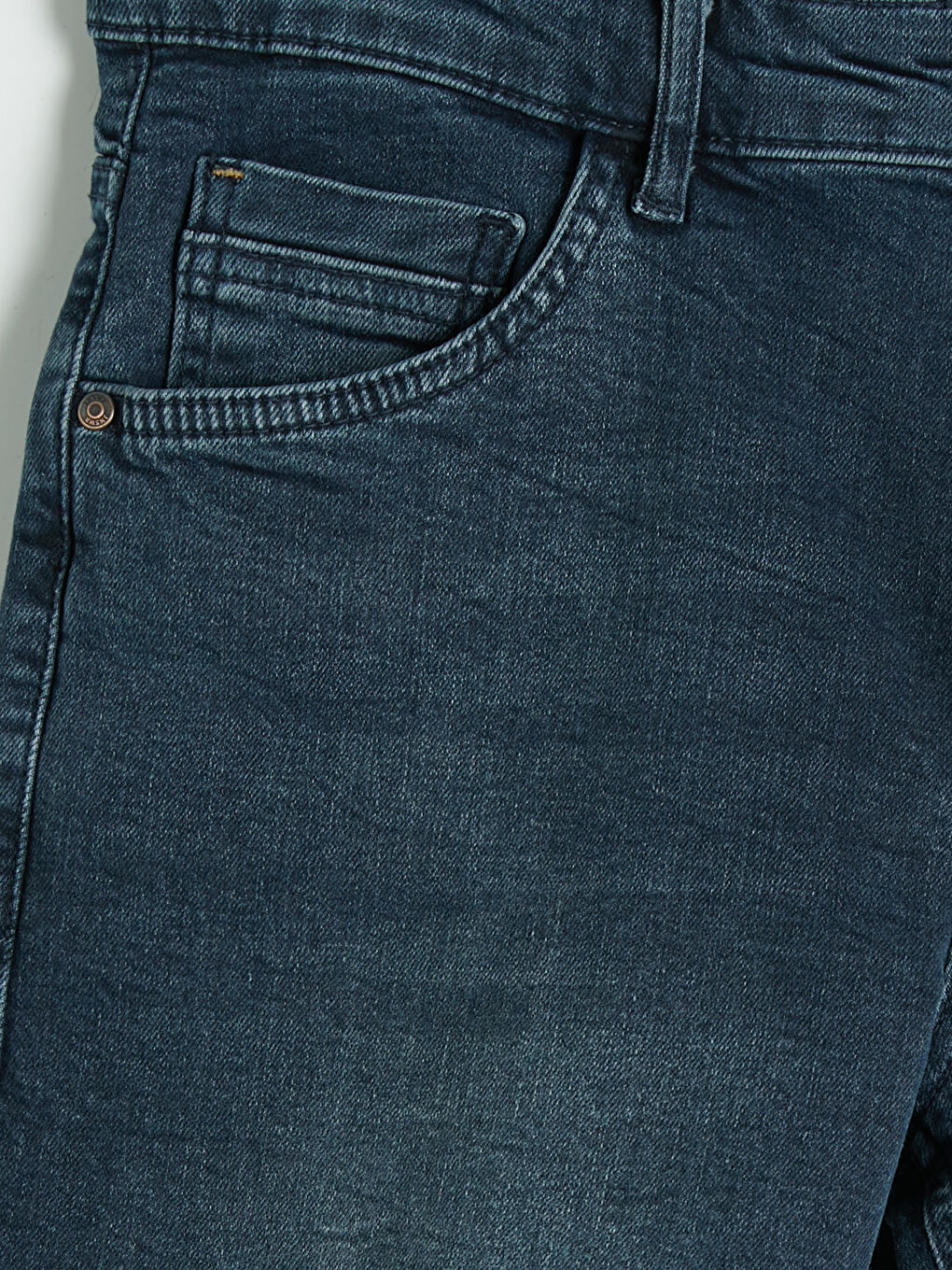 İndigo Regular Fit Erkek Jean Şort-2