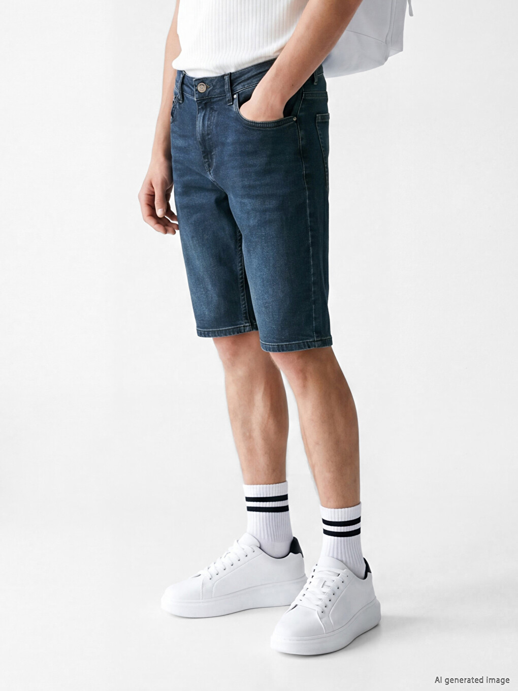 Regular Fit Men's Denim Shorts-1