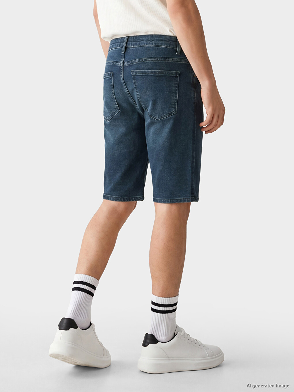 Regular Fit Men's Denim Shorts-2