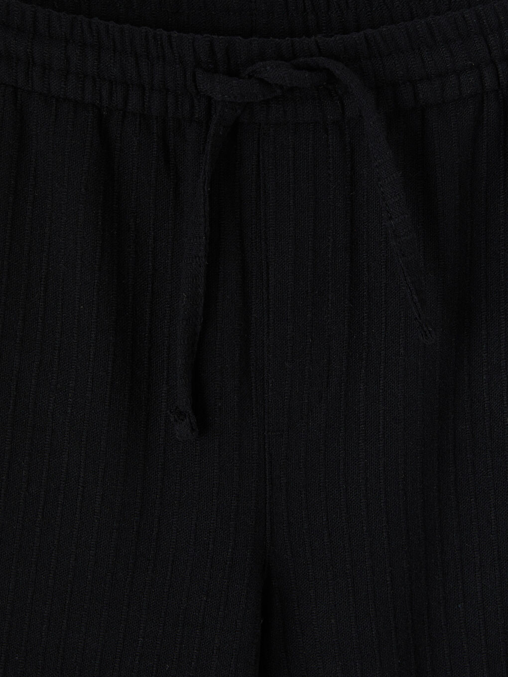 Siyah Regular Fit Dokulu Erkek Pantolon-2