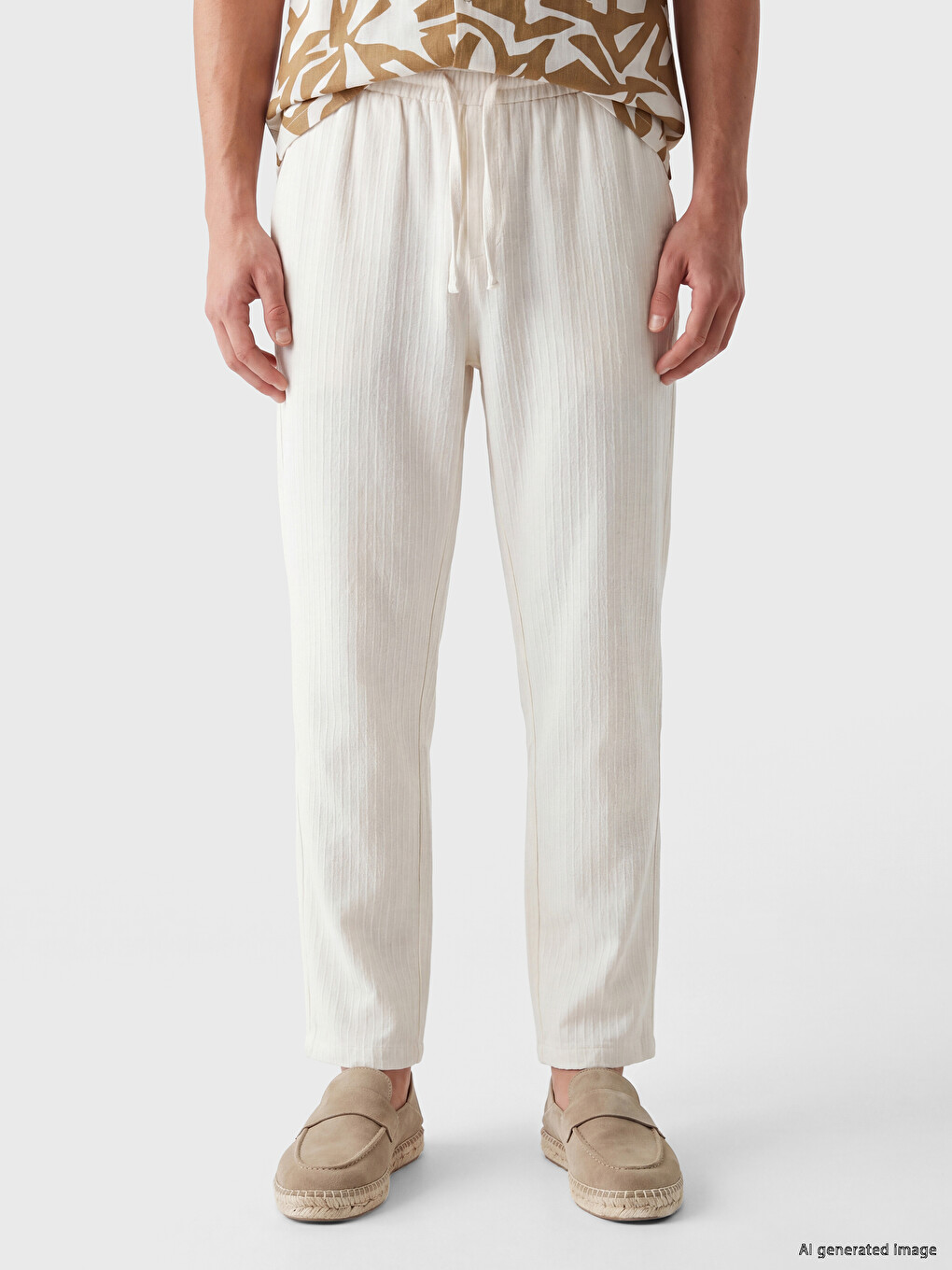 Regular Fit Textured Men's Trousers-1