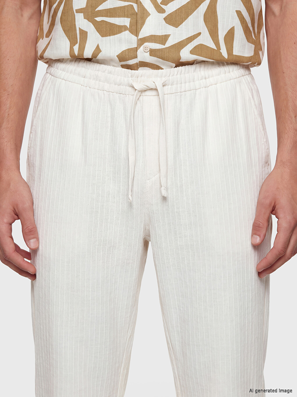 Regular Fit Textured Men's Trousers-2