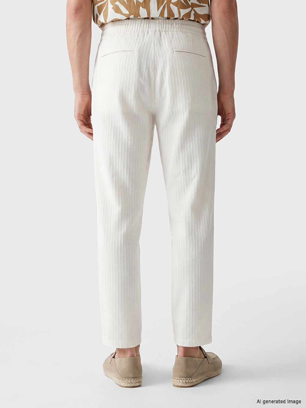 Regular Fit Textured Men's Trousers-3
