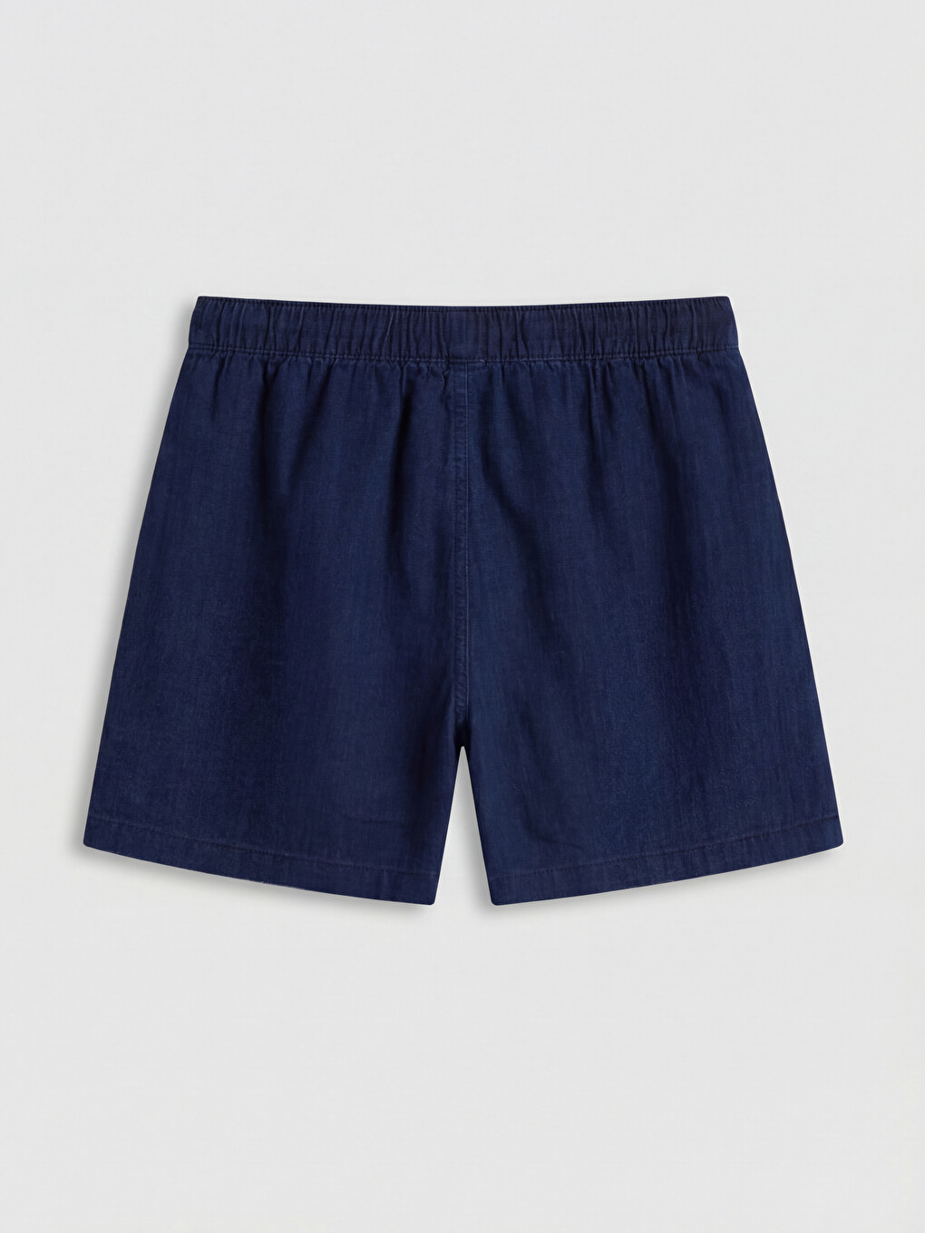 Pantaloni Scurți Din Denim De Femei Croială Bermuda Talie Elastică-5