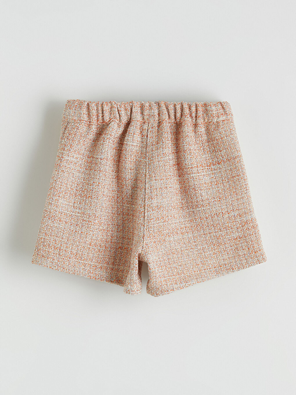 Turuncu Beli Lastikli Kız Çocuk Şort ve Külotlu Çorap-4