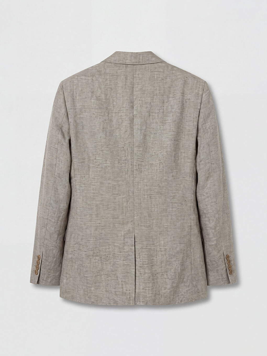 Kahverengi Regular Fit Keten Karışımlı Erkek Blazer Ceket-1