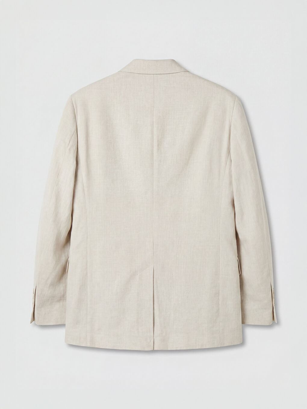 Bej Regular Fit Keten Karışımlı Erkek Blazer Ceket-1