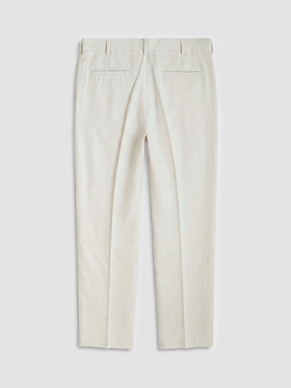 Bej Regular Fit Keten Karışımlı Erkek Pantolon-1