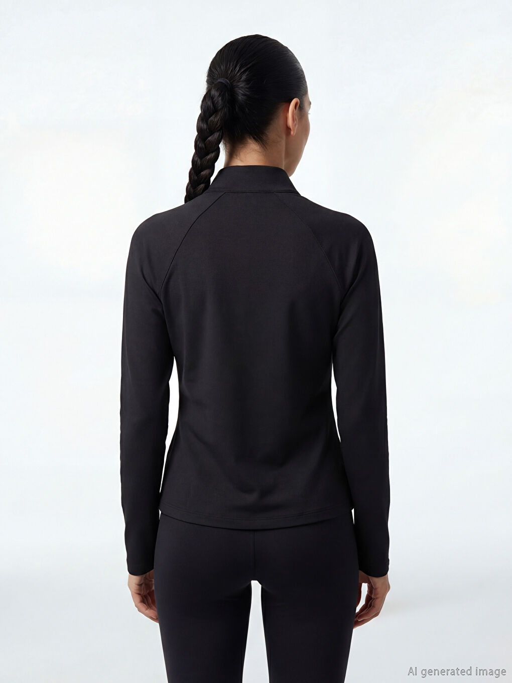 მაღალი საყელო თითის ხვრელი ქალის სპორტული ბოდე-3