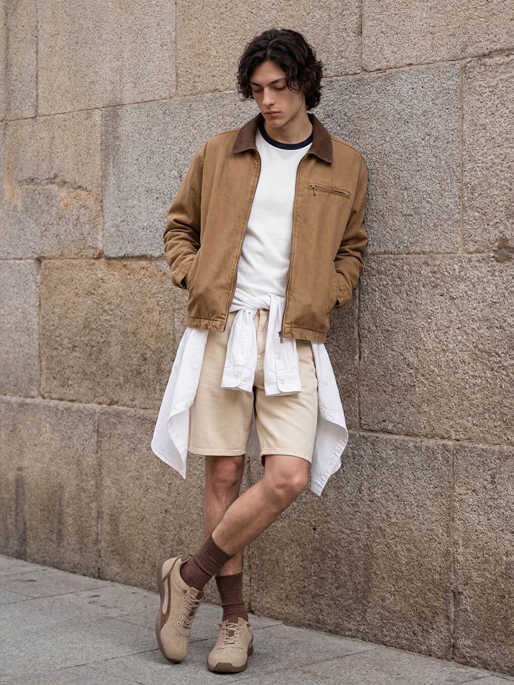 Sarı Standart Kalıp Erkek Jean Şort