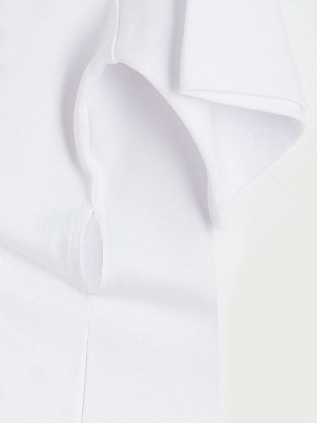 Beyaz Bisiklet Yaka Kadın Tişört
-5