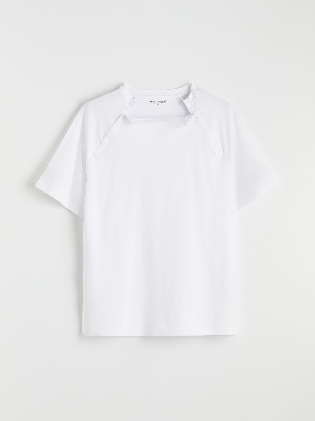 Beyaz Bisiklet Yaka Kadın Tişört
-2