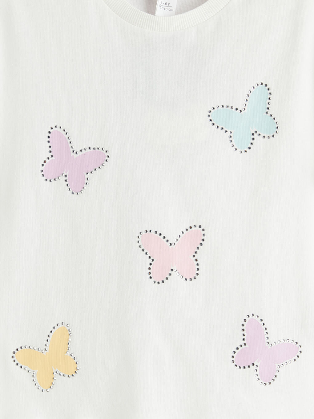 Ekru Baskılı Kız Çocuk Bluz ve Tayt-5
