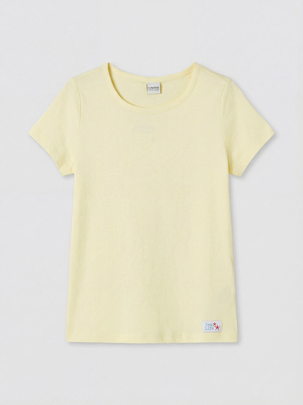 Sarı Bisiklet Yaka Kız Çocuk Tişört