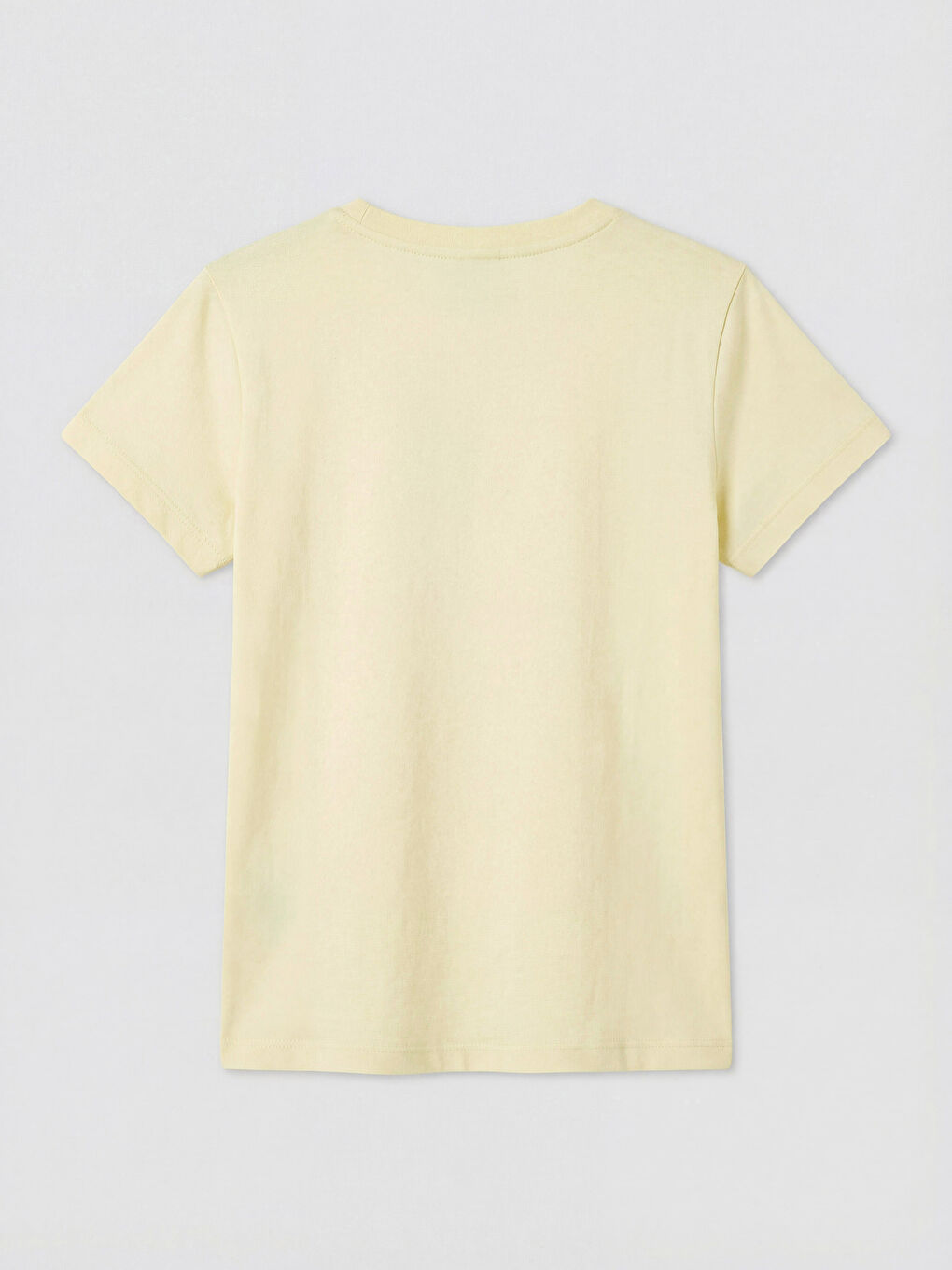 Sarı Bisiklet Yaka Kız Çocuk Tişört-1