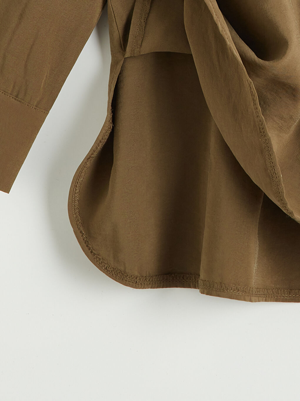 Tie Neck Oversize Ruched Blouse-6