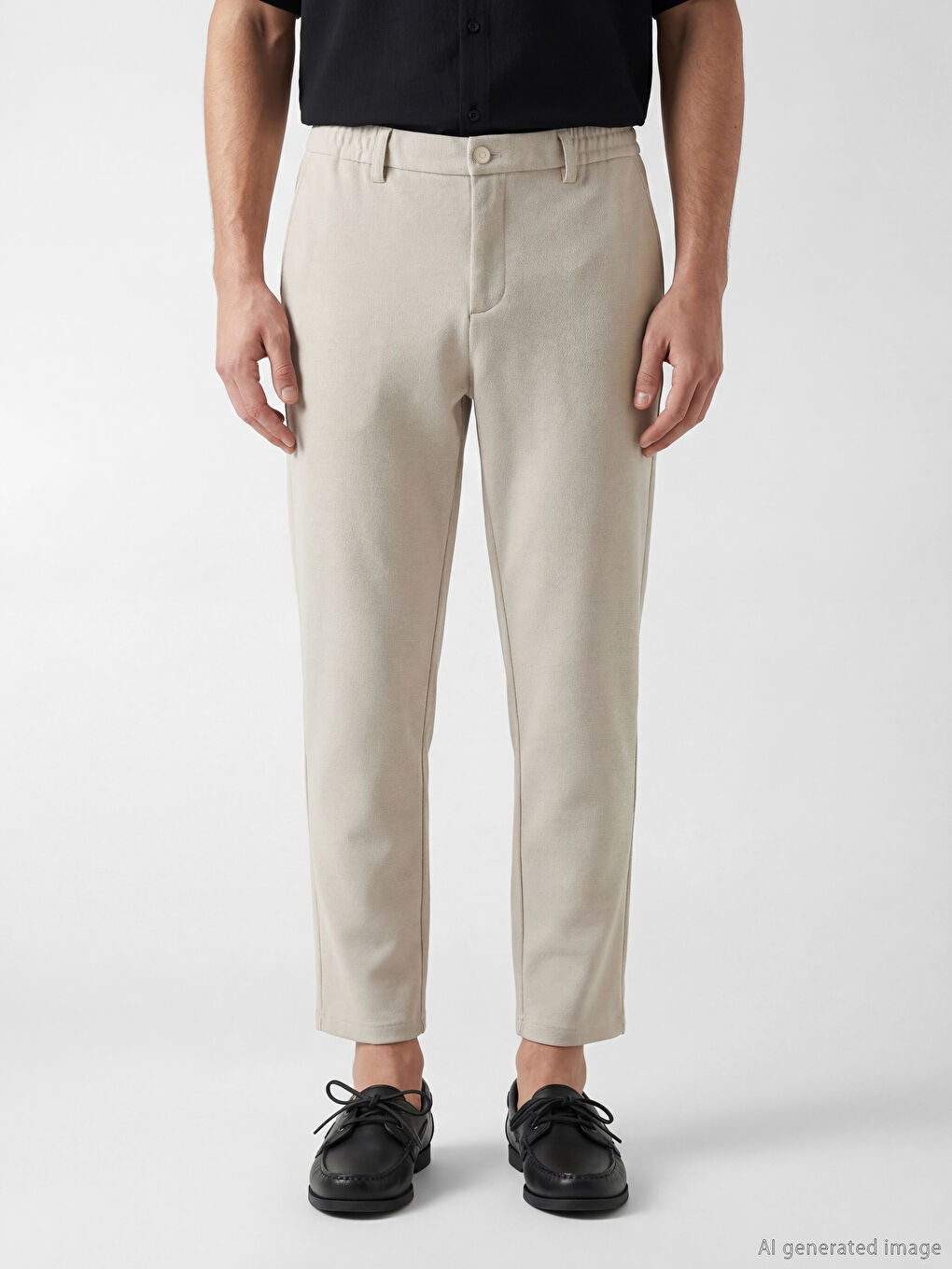 Bej Slim Fit Erkek Pantolon-1