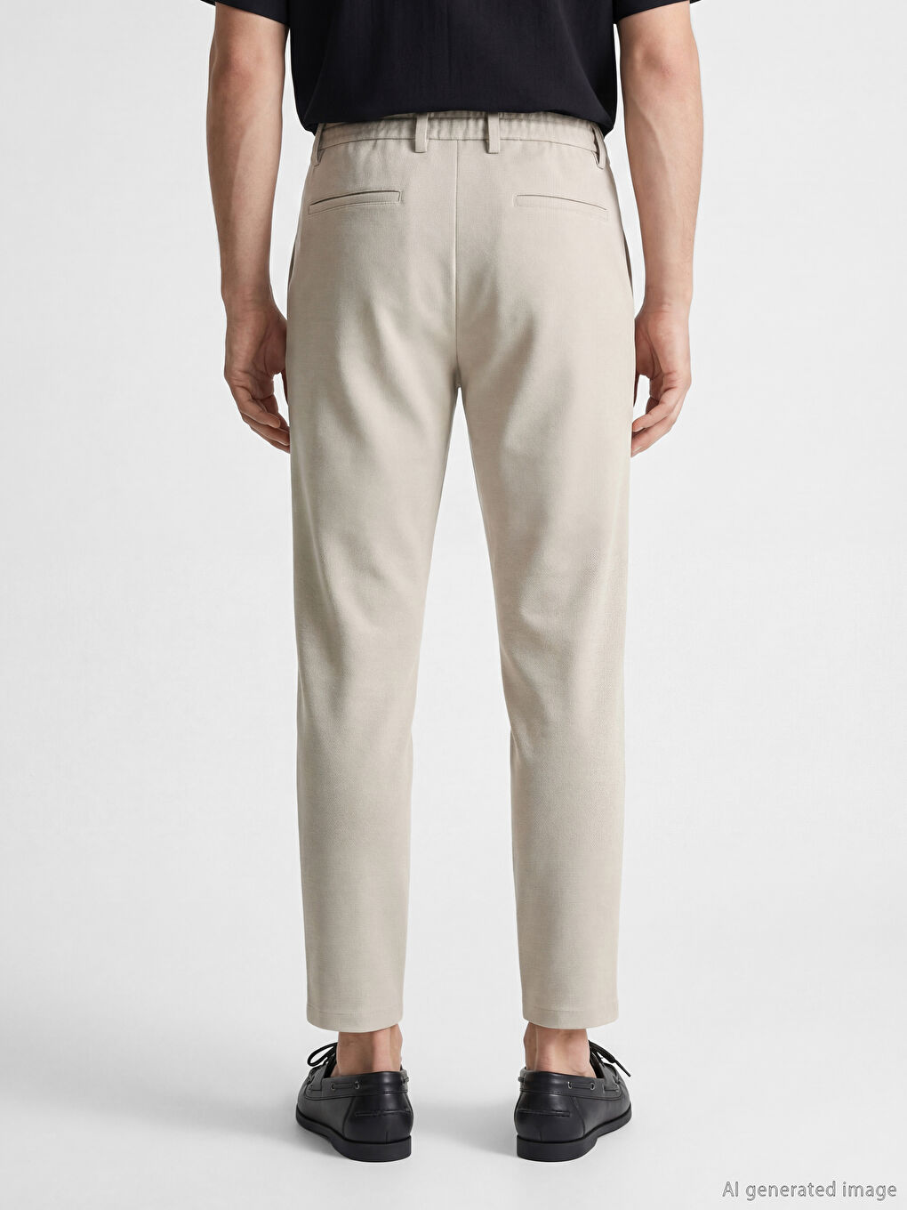 Bej Slim Fit Erkek Pantolon-3