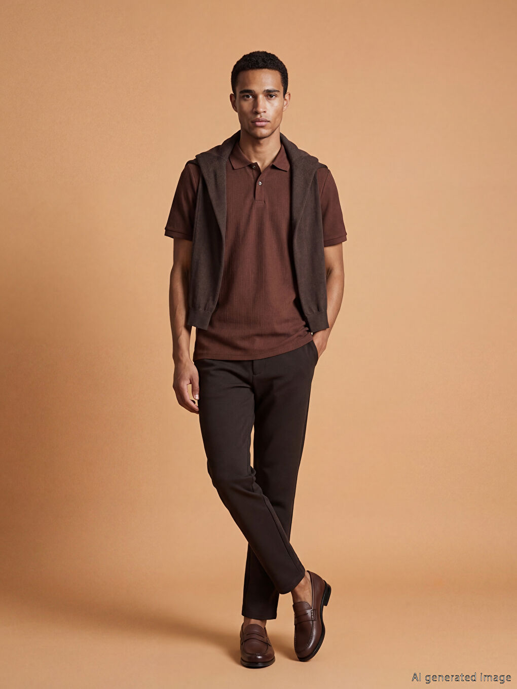 Kahverengi Slim Fit Erkek Pantolon