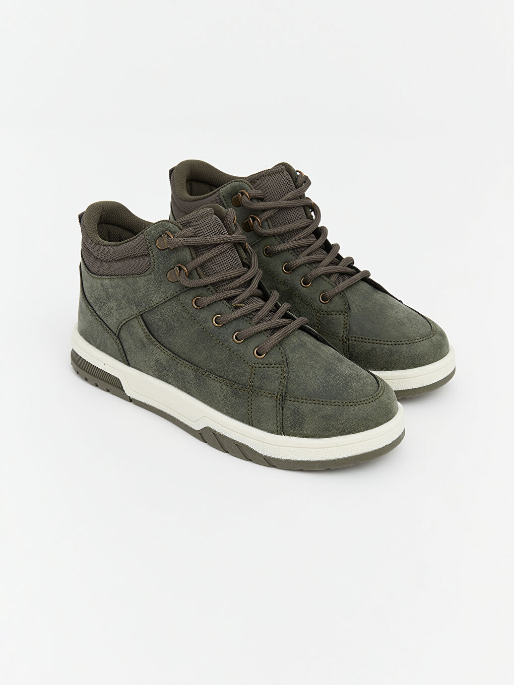 Haki Bağcıklı Bilekli Erkek Çocuk Sneaker