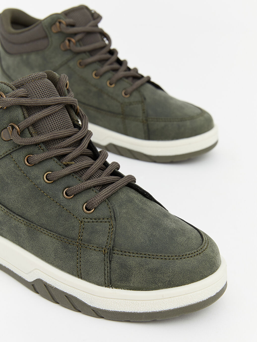 Haki Bağcıklı Bilekli Erkek Çocuk Sneaker-2