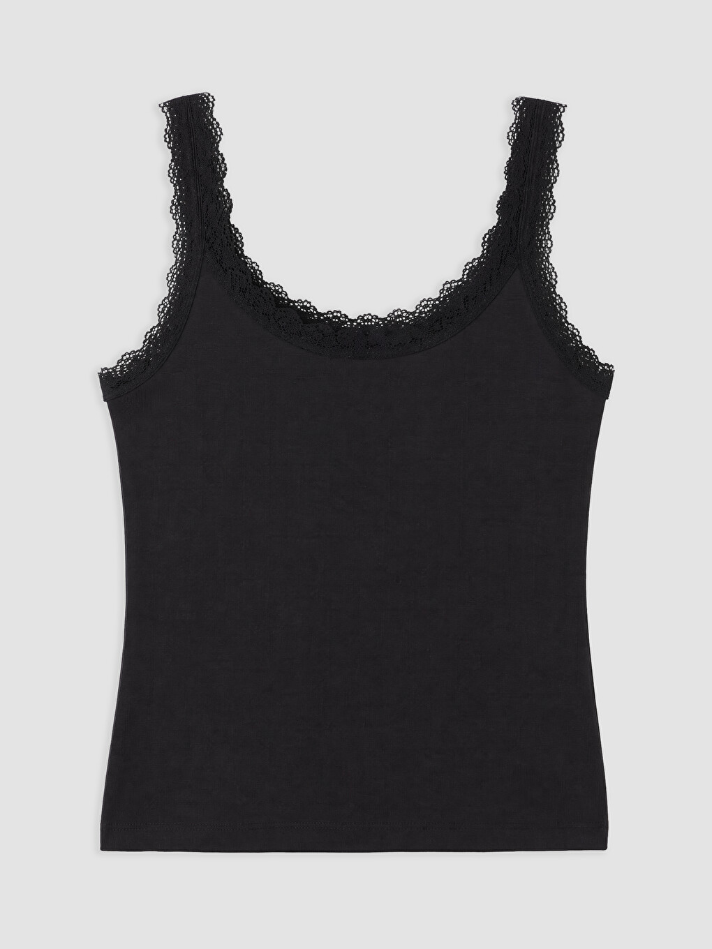 Lace Detailed Women's Ribbed Tank Top-5