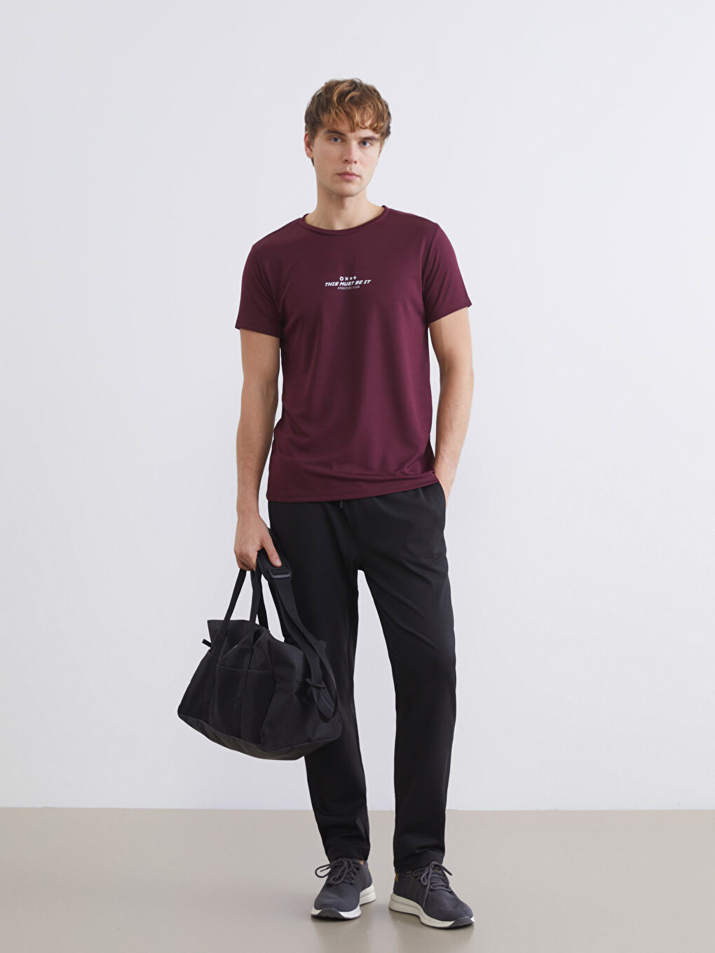 Siyah Standart Kalıp Erkek Eşofman Altı