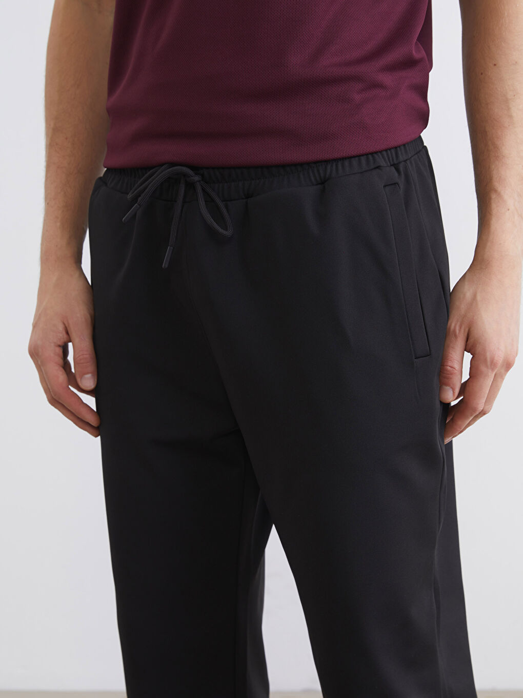 Siyah Standart Kalıp Erkek Eşofman Altı-2