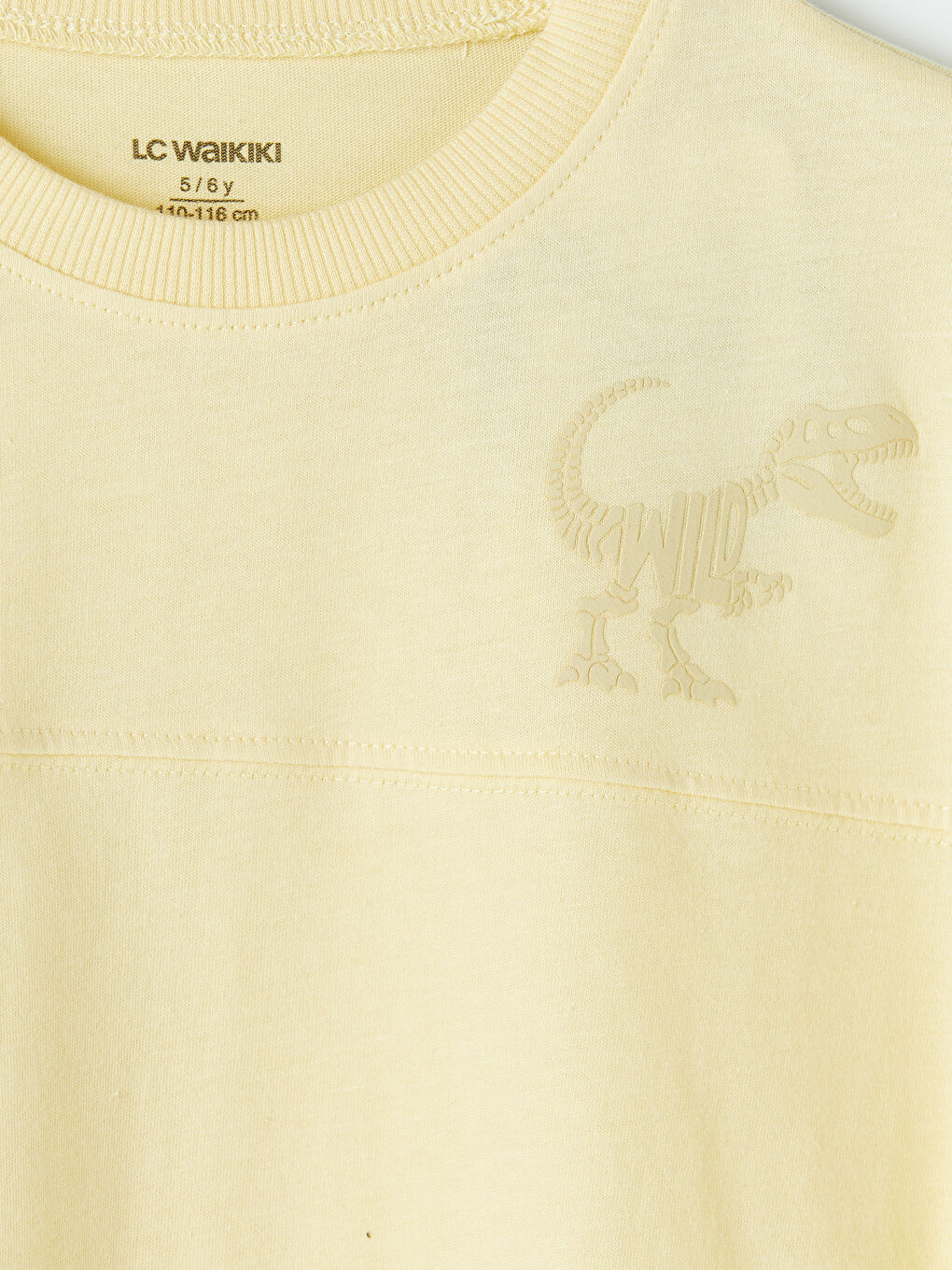Sarı Dinozor Baskılı Erkek Çocuk Tişört ve Şort Takım-5
