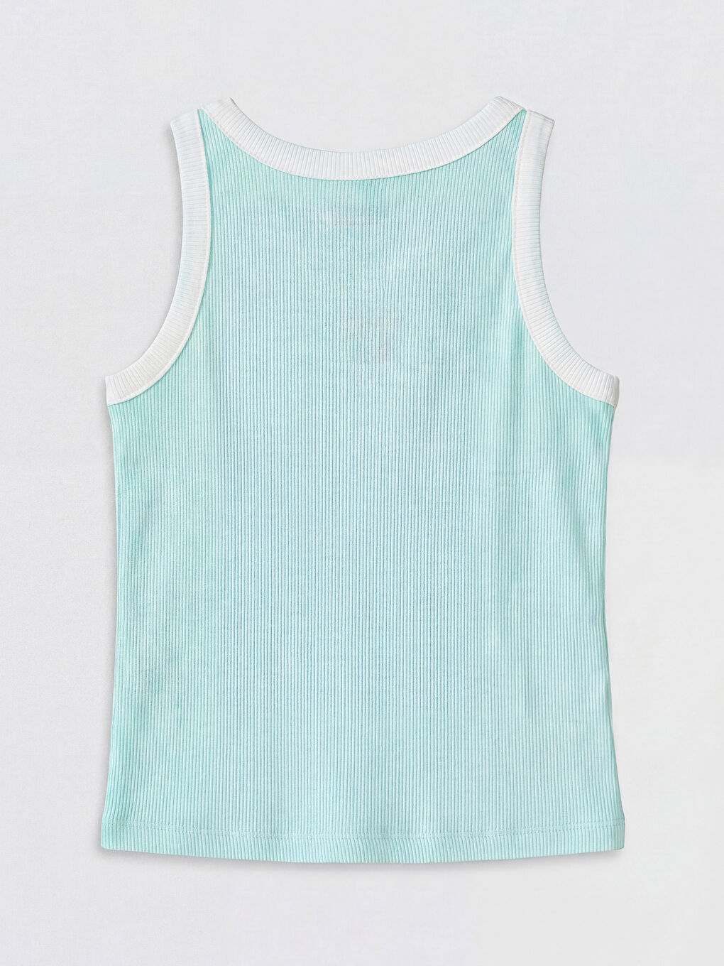 Turkuaz Bisiklet Yaka Baskılı Kız Çocuk Atlet-1