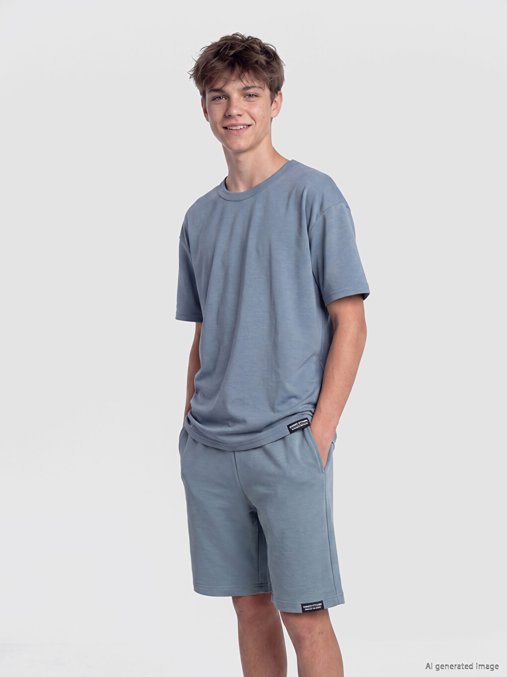 T-shirt Me Jakë Të Rrumbullakët Për Djem, Me Prekje Të Butë