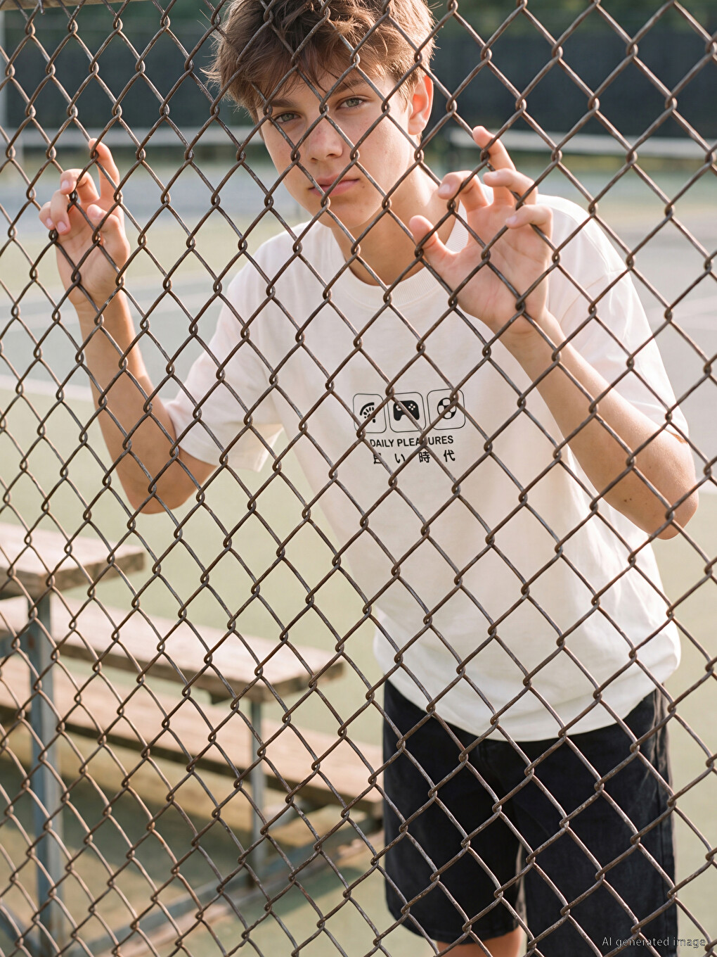 Crew Neck Printed Boys' T-shirt