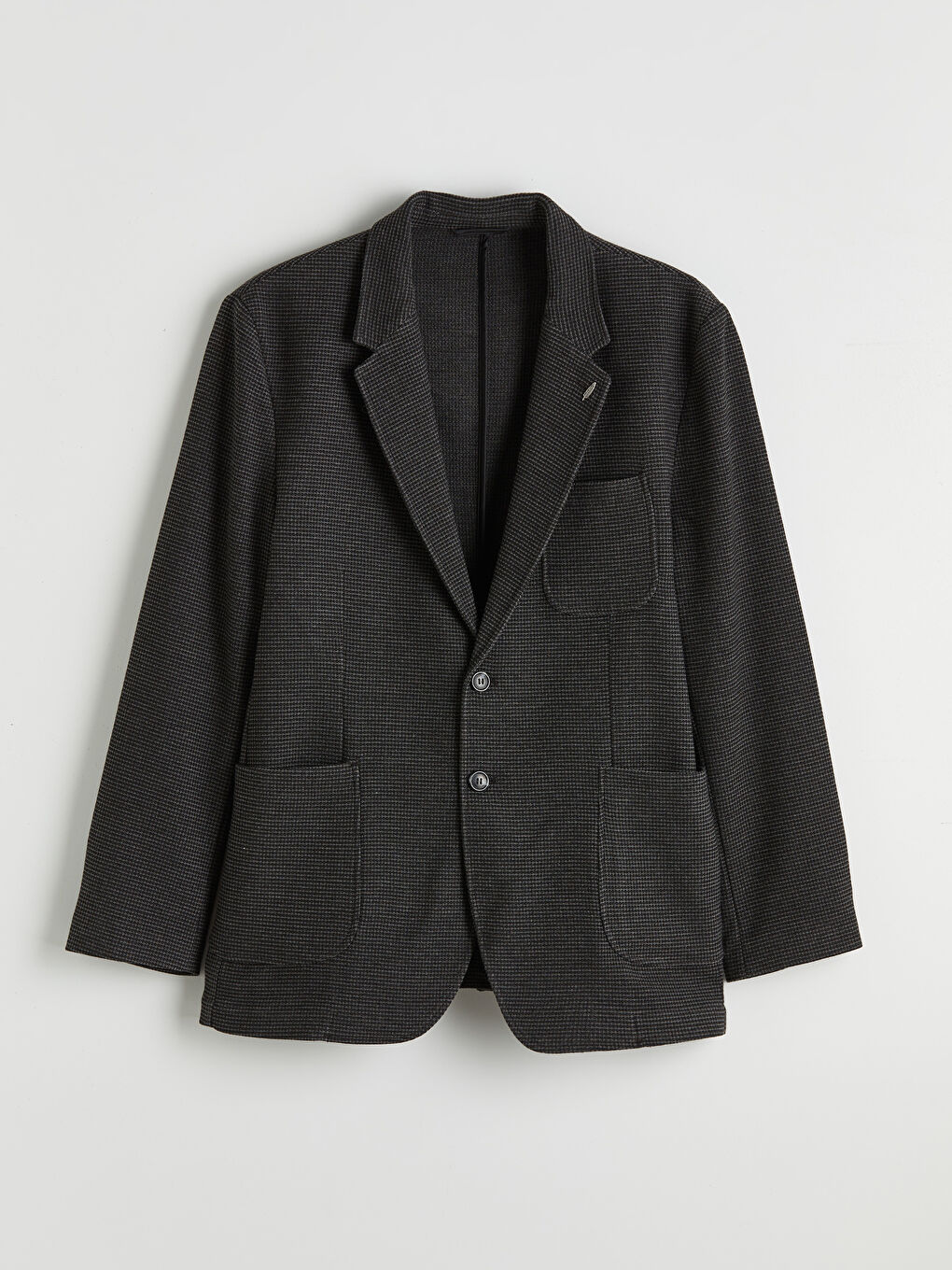 Siyah Standart Kalıp Erkek Blazer Ceket