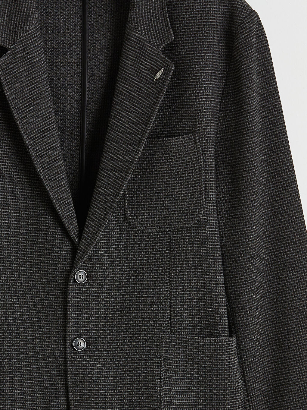 Siyah Standart Kalıp Erkek Blazer Ceket-2