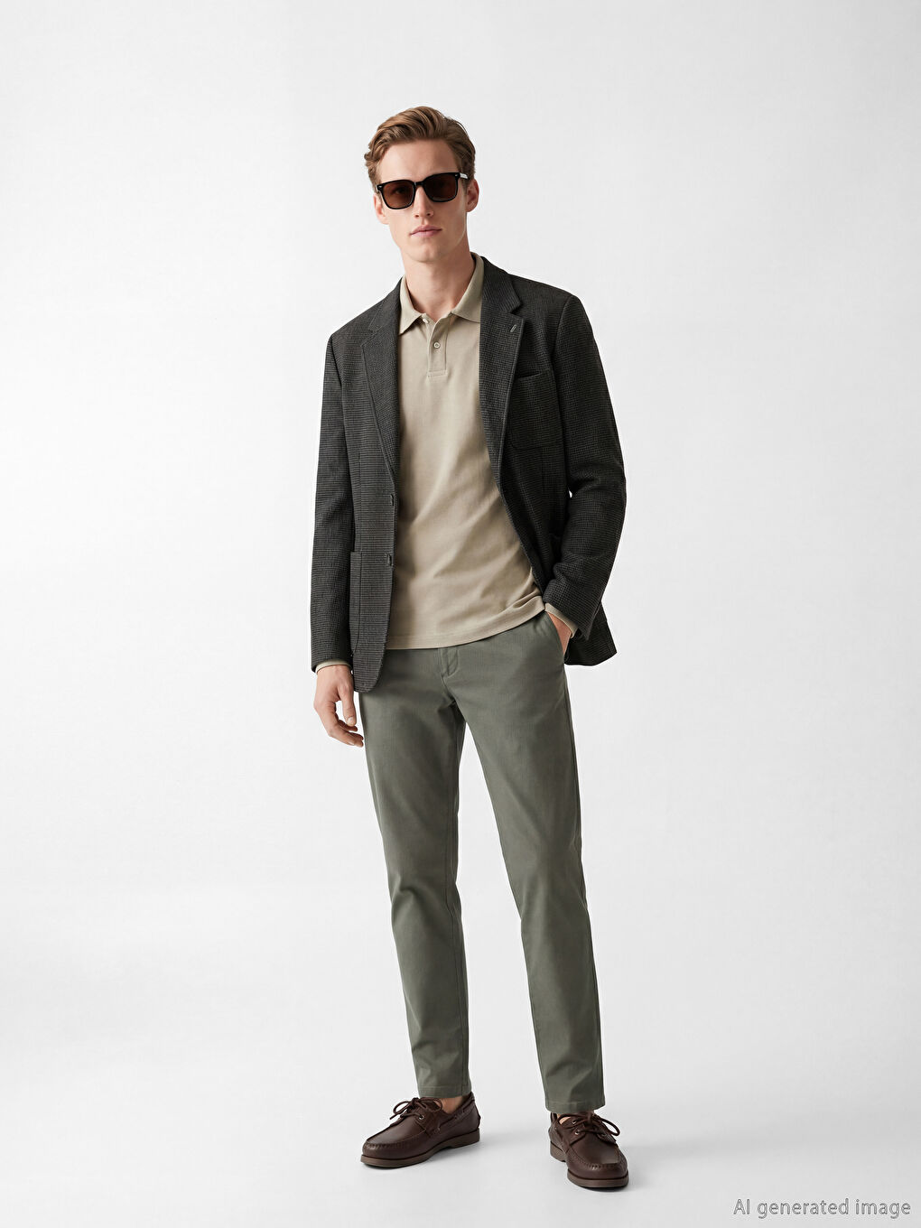 Siyah Standart Kalıp Erkek Blazer Ceket-1