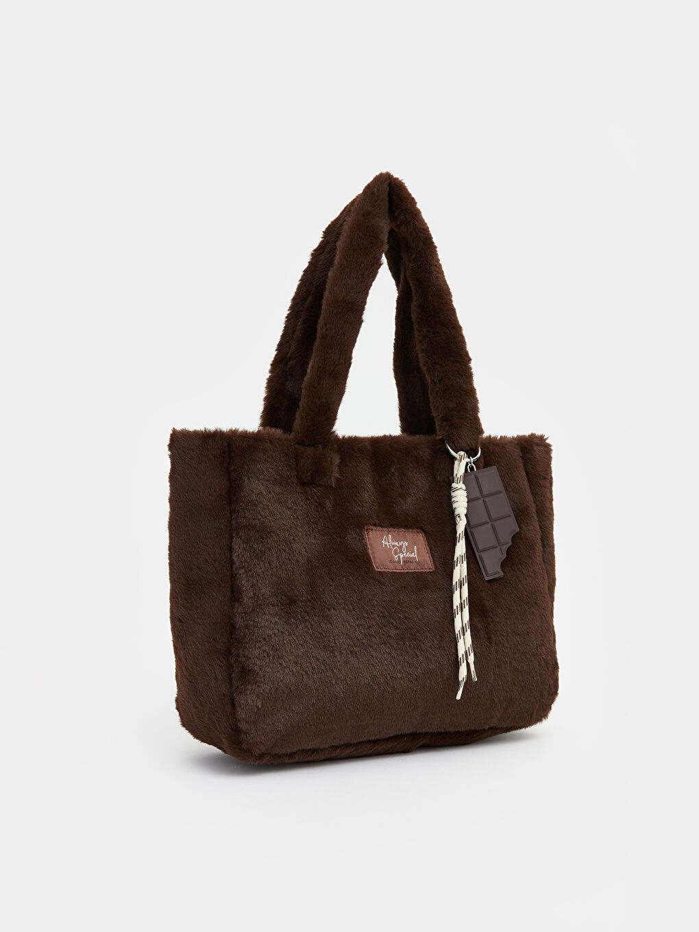 Kahverengi Kız Çocuk Pelüş Omuz Çantası-1