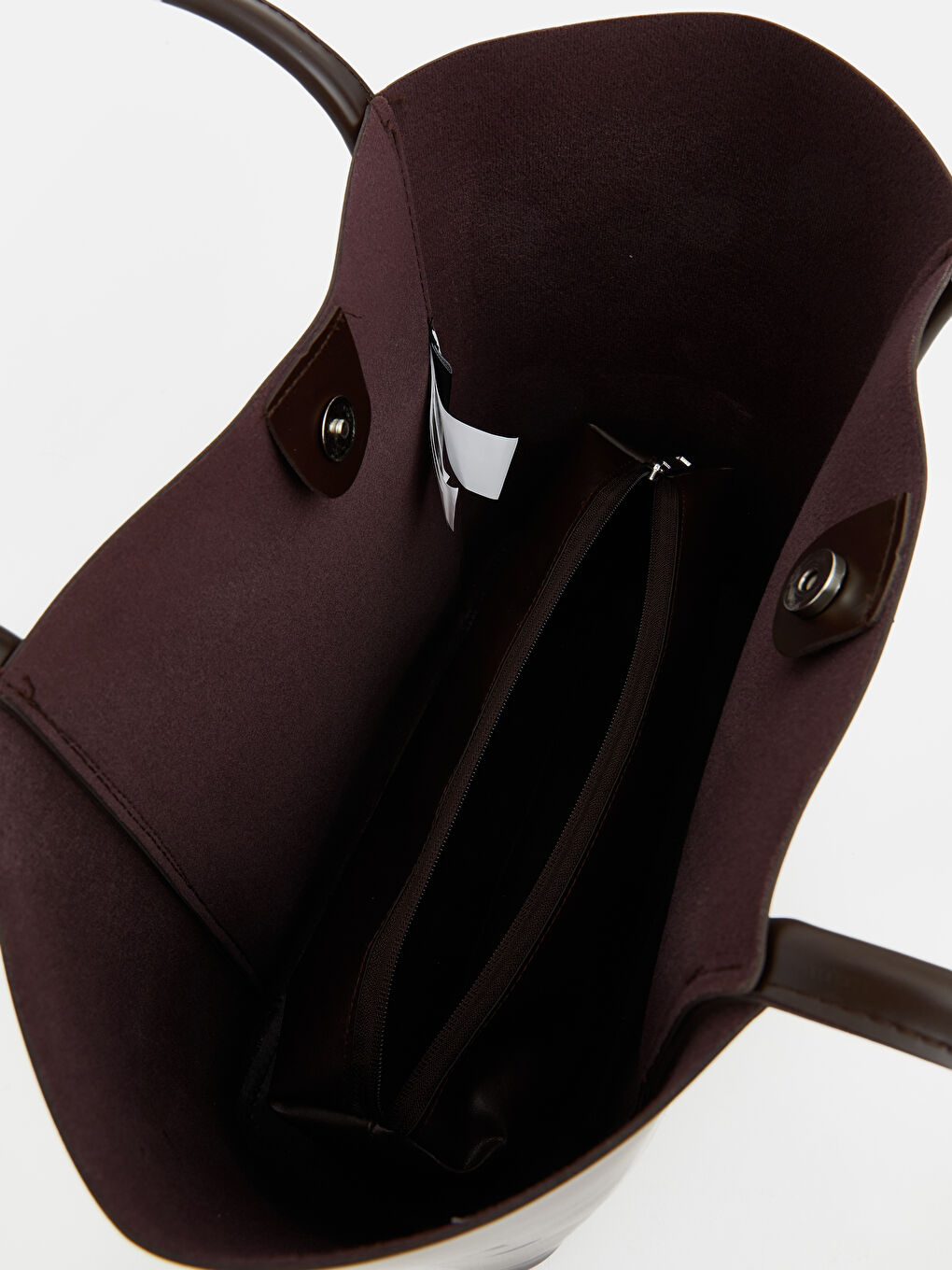 Kahverengi Deri Görünümlü Kadın Omuz Çantası ve El Çantası-3