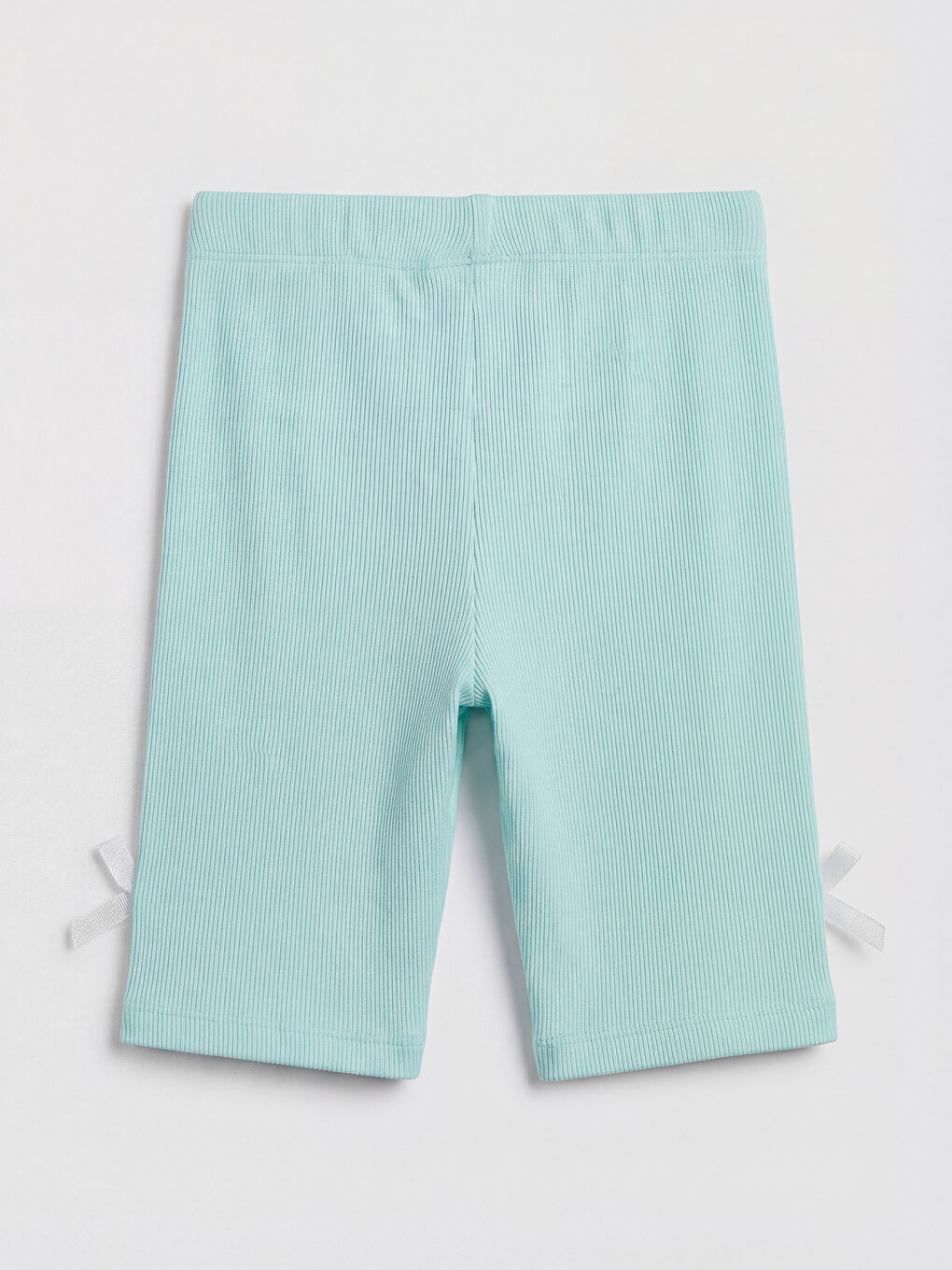 Turkuaz Beli Lastikli Kız Çocuk Kaşkorse Kısa Tayt-1