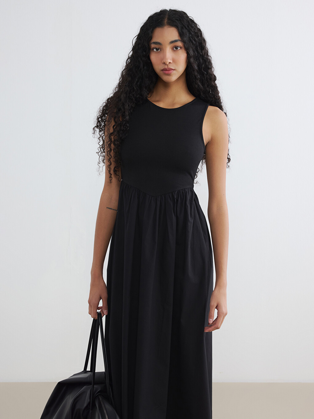 Woman Black Dress