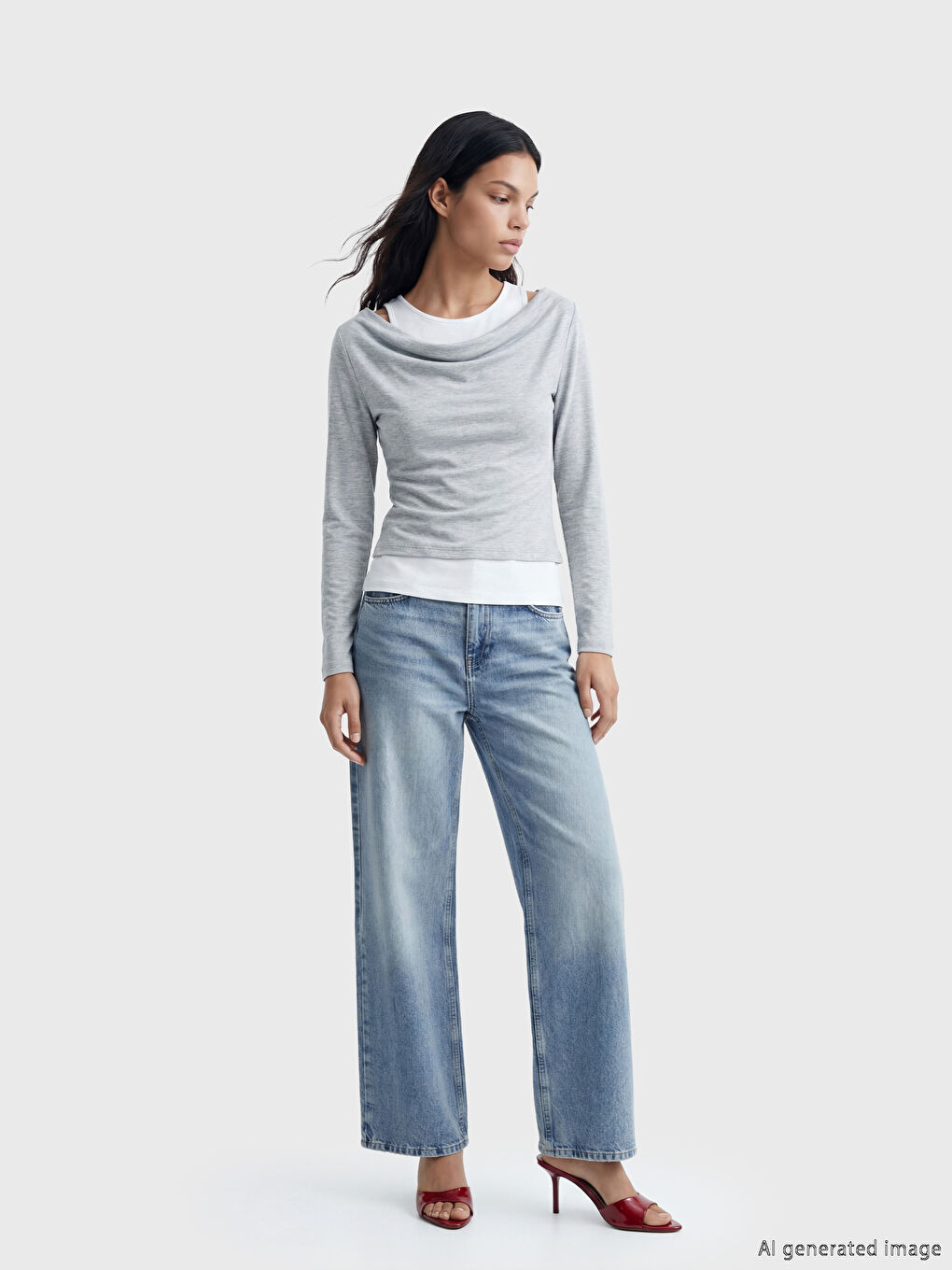 тік пішімді әйелдер джинсы шалбары