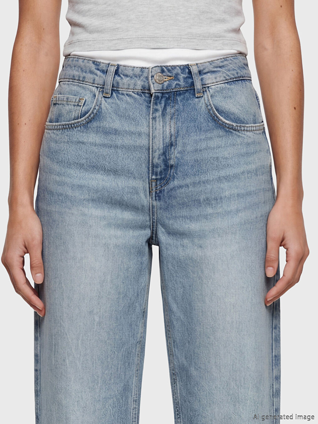 тік пішімді әйелдер джинсы шалбары-2