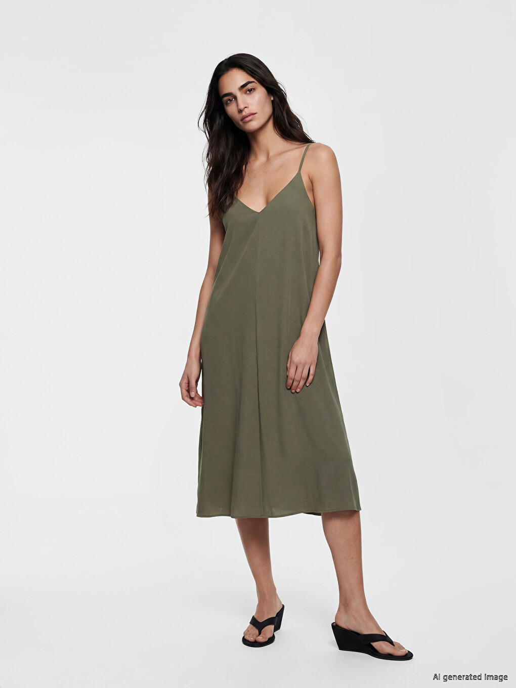 Woman Khaki Dress-1