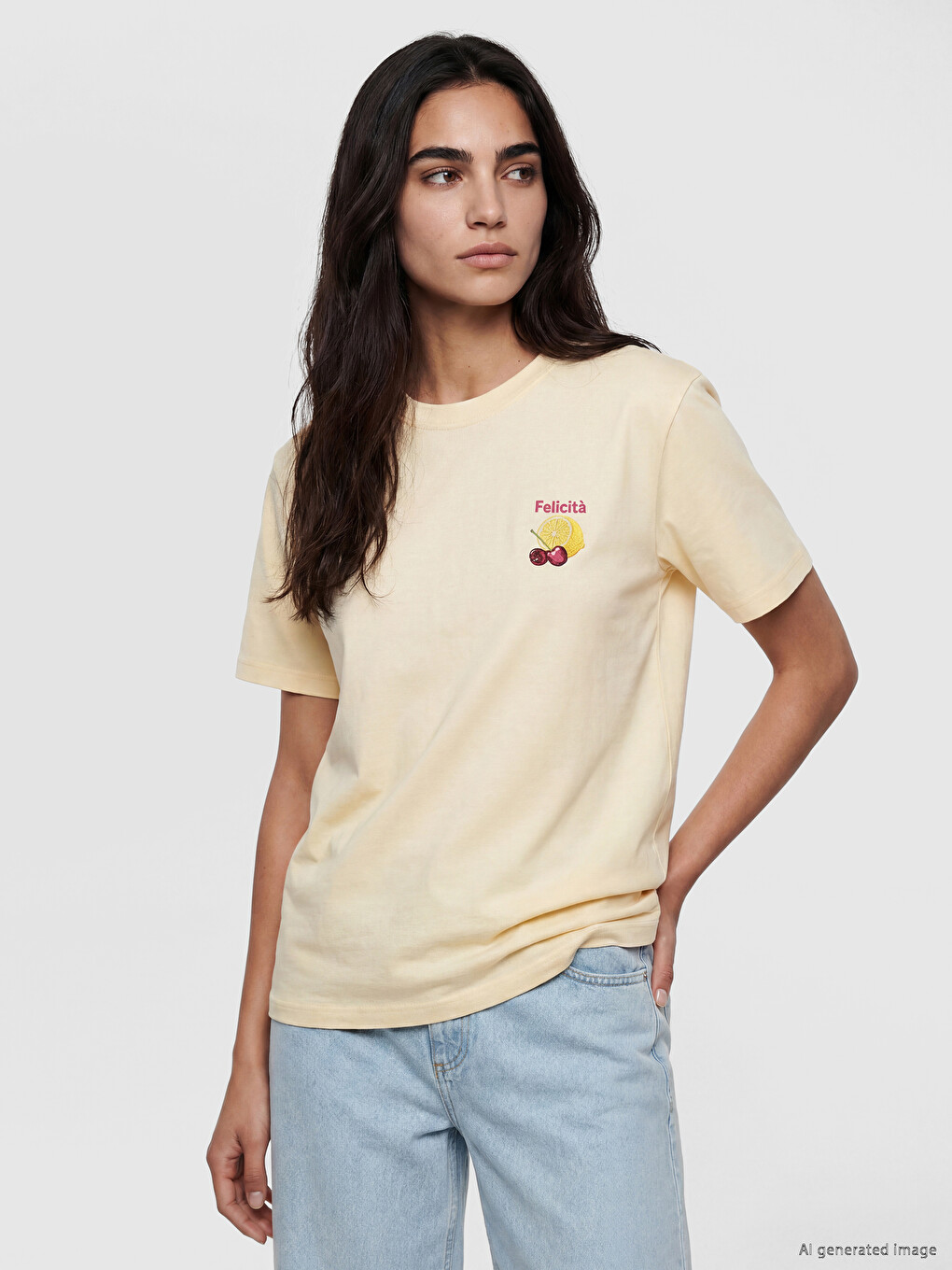 Crew Neck Printed Women's T-Shirt-2