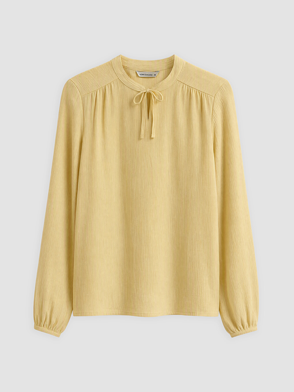 Tie Neck Gathered Blouse