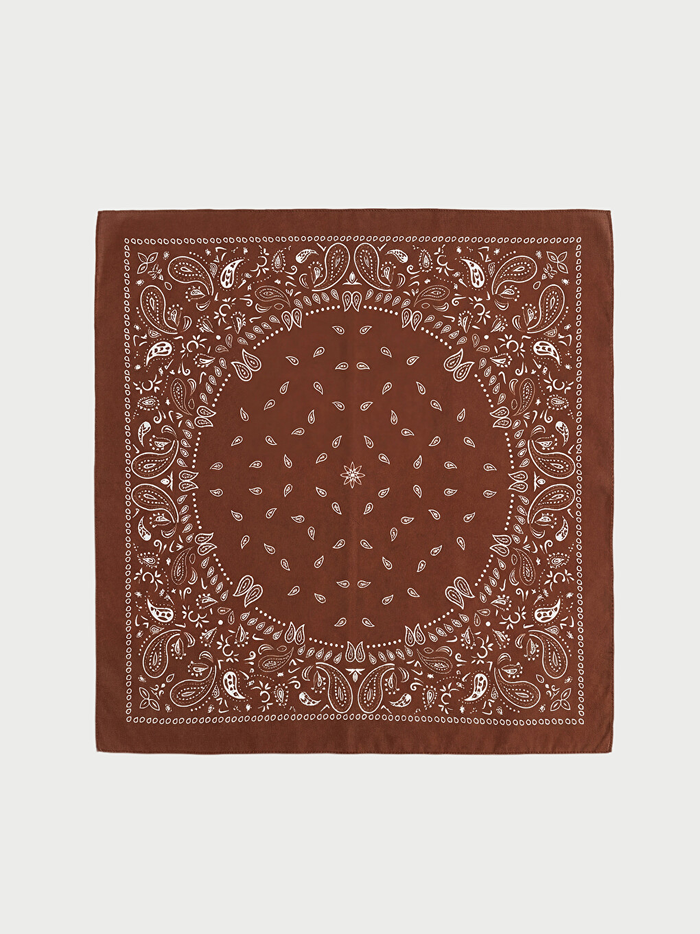 Kahverengi Desenli Kadın Bandana-1