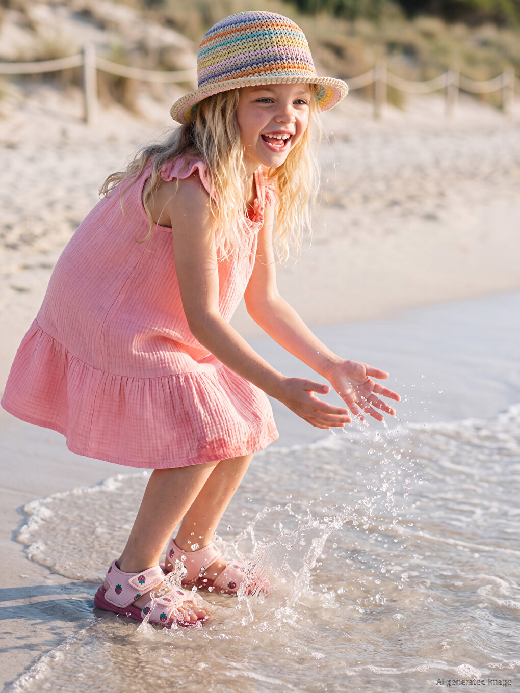 Girl Pink Beach Dress