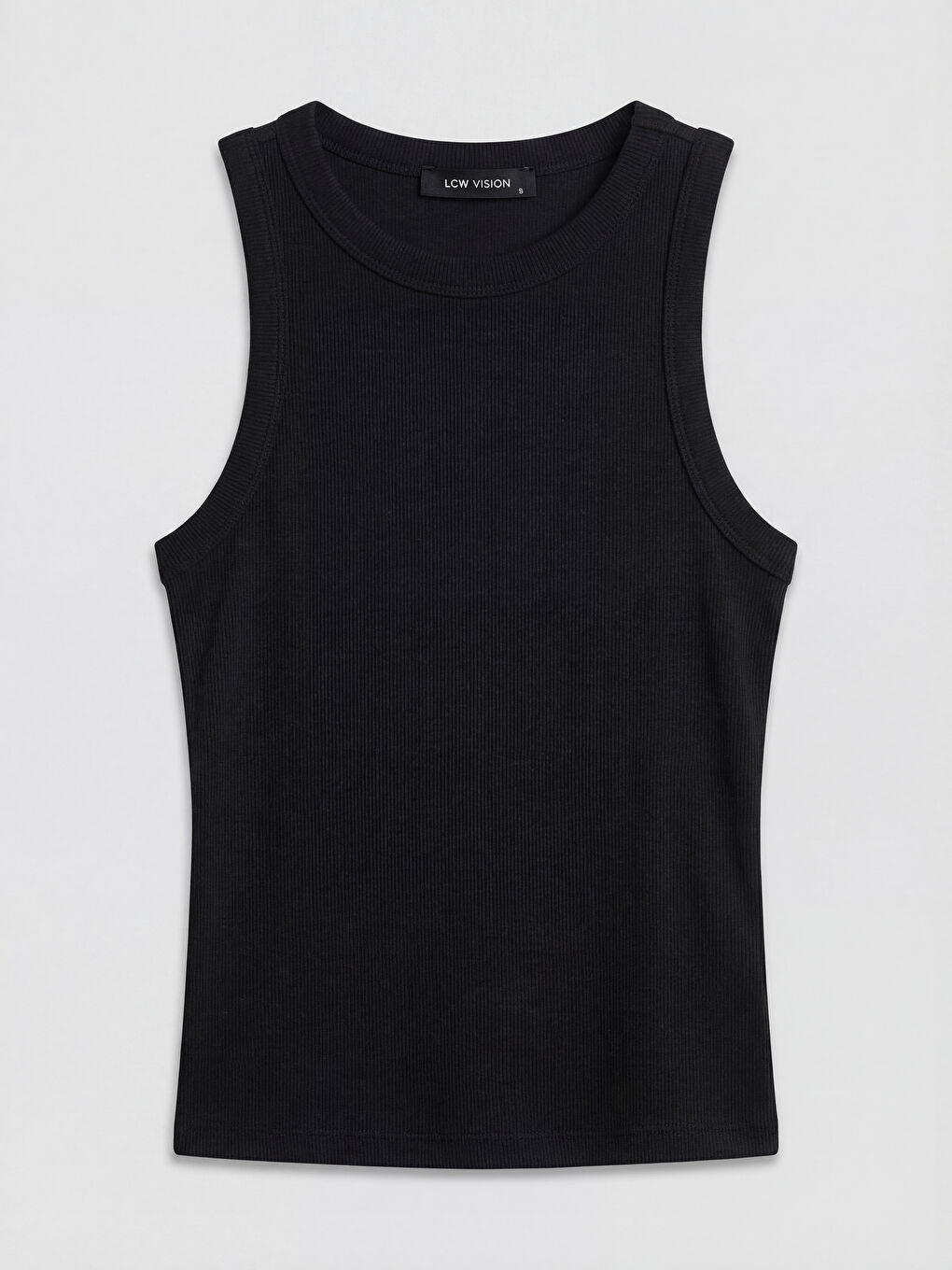 Siyah Bisiklet Yaka Kadın Atlet	